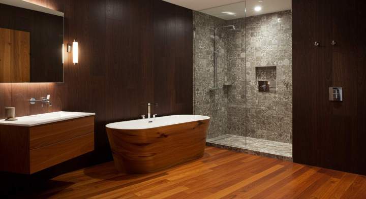 8. Salle de bains en bois